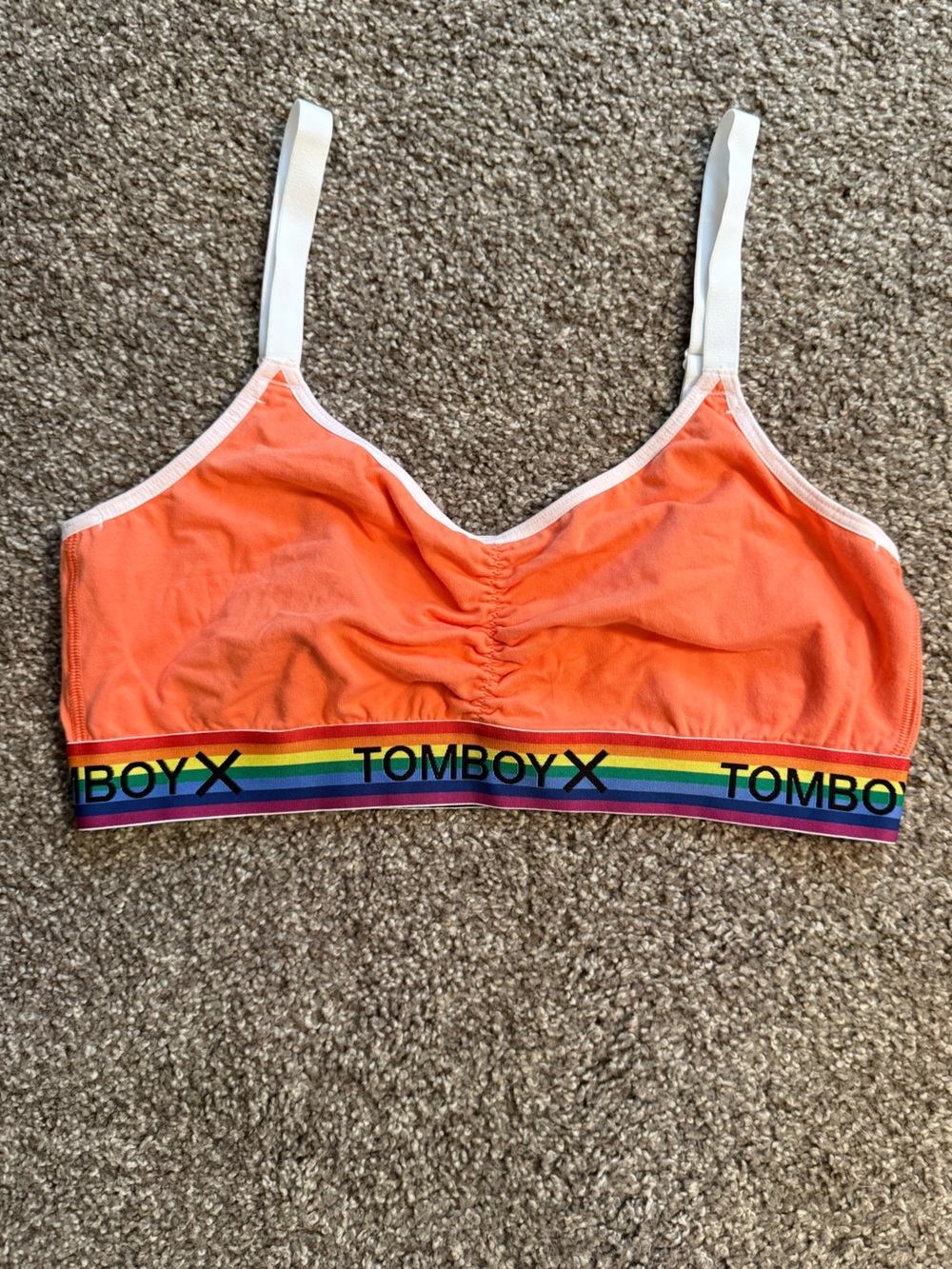 TomboyX Coral Bralette with Rainbow Band XL